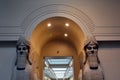 Human Headed Winged Lions and reliefs from Nimrud with the Balawat Gates in the British Museum in London UK