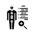 human health examination endocrinology glyph icon vector illustration