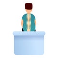 Human healthy spine icon, cartoon style Royalty Free Stock Photo