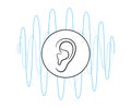 Human hearing icon Royalty Free Stock Photo