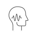 Human hearing line outline icon