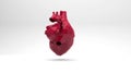 Human Heart beat, 3d red polygon.