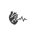 Human heart beat vector icon Royalty Free Stock Photo