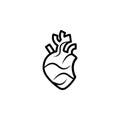 human heart damage icon