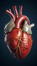 Human heart. The heart with the venous system. Anatomy