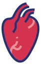 Human heart icon. Cardiology symbol. Anatomy sign