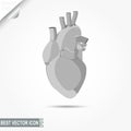 Human heart icon - vector illustration Royalty Free Stock Photo
