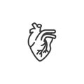 Human heart line icon Royalty Free Stock Photo
