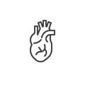 Human heart line icon Royalty Free Stock Photo
