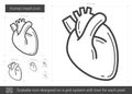 Human heart line icon.