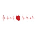 Human heart logo medical cardiology vector icon illustration Royalty Free Stock Photo