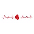 Human heart logo medical cardiology vector icon illustration Royalty Free Stock Photo