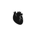 Human heart logo medical cardiology vector icon illustration Royalty Free Stock Photo