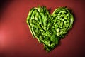 human heart made from various vegetables, healthy food concept Royalty Free Stock Photo