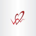 human heart medical cardiology logo vector