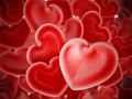 Human heart shaped blood cells background. 3D illustration Royalty Free Stock Photo