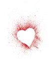 Heart red splash Royalty Free Stock Photo