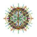 Atomic structure of the human herpesvirus 6B capsid with icosahedral symmetry shown