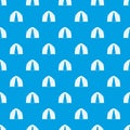 Human house pattern vector seamless blue