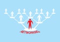 Human Icon Networking Hierarchy Vector Illustration Royalty Free Stock Photo