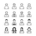 Human Icons set. Vector illustration.