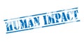 Human impact blue stamp Royalty Free Stock Photo