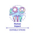 Human impact concept icon