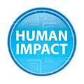 Human Impact floral blue round button