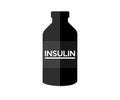 Human Insulin Vials icon. Help for diabetics and insulin production vector design and illustration.