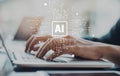 Human interact with AI artificial intelligence brain process generative AI EIDE