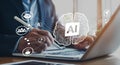 Human interact with AI artificial intelligence brain process generative AI EIDE