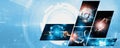 Human interact with AI artificial intelligence virtual assistant NLP robot