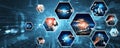 Human interact with AI artificial intelligence virtual assistant NLP robot