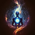 human internal deep meditation system image generative AI