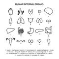 20 Human internal organs icons.