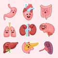 Human internal organs patches design Royalty Free Stock Photo