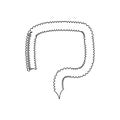 the human intestine icon. Element of Human parts for mobile concept and web apps icon. Outline, thin line icon for website design Royalty Free Stock Photo