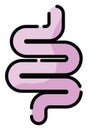 Human intestines, icon Royalty Free Stock Photo