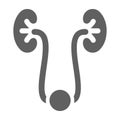 Human kidney icon, gray version Royalty Free Stock Photo