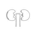 human kidney organ icon. Element of Human parts for mobile concept and web apps icon. Outline, thin line icon for website design Royalty Free Stock Photo