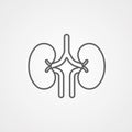 Kidneys vector icon sign symbol Royalty Free Stock Photo