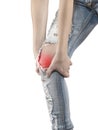 Human knee pain medical health care concept. Royalty Free Stock Photo