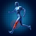 Human Knee therapy runner joint pain medical