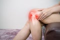 Human leg osteoarthritis inflammation of bone joints