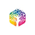 Human life logo icon of abstract people tree vector. Royalty Free Stock Photo