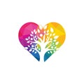 Human life logo icon of abstract people tree vector.