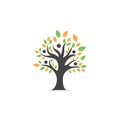 Human life logo icon of abstract people tree vector. Royalty Free Stock Photo