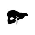Human liver icon in simple style