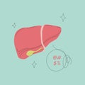 Human Liver Vector Illustration