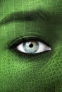 Human with lizzard skin texture - Mutation concept Royalty Free Stock Photo